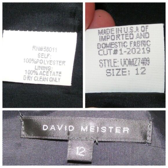 DAVID MEISTER Dress, 12, Black, Cap sleeves, back zip, Faux Leopard buckle Tweed - Picture 9 of 10